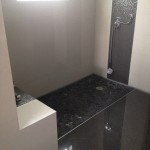 Finalized shower in home addition bathroom