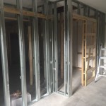 Partitions installed for garage conversion